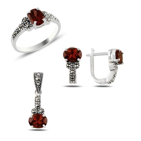 Turkish Handmade Lux Jewelry 925 Sterling Silver Ladies Womans Set 412 silverbazaaristanbul 