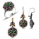 Turkish Handmade Lux Jewelry 925 Sterling Silver Ladies Womans Set 59 silverbazaaristanbul 