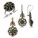Turkish Handmade Lux Jewelry 925 Sterling Silver Ladies Womans Set 60 silverbazaaristanbul 