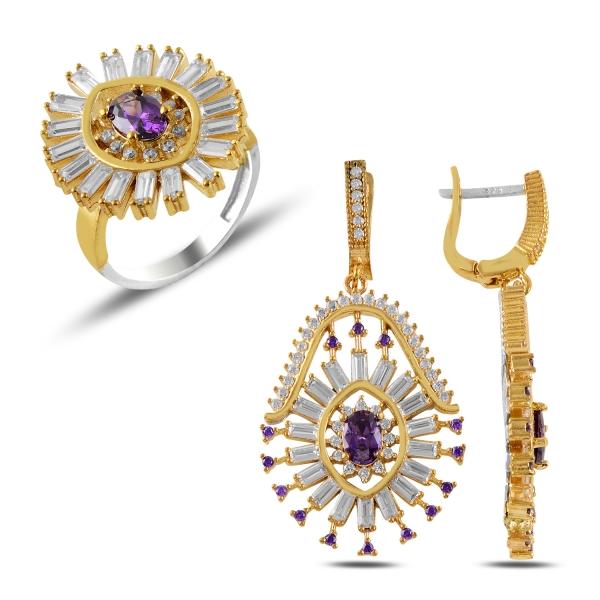 Turkish Handmade Lux Jewelry 925 Sterling Silver Ladies Womans Set 71 silverbazaaristanbul 