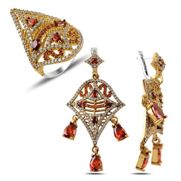 Turkish Handmade Lux Jewelry 925 Sterling Silver Ladies Womans Set 76 silverbazaaristanbul 