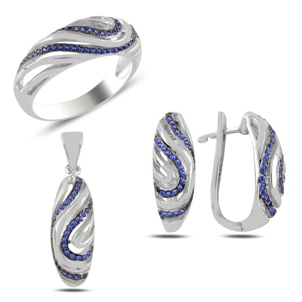 Turkish Handmade Lux Jewelry 925 Sterling Silver Ladies Womans Set 86 silverbazaaristanbul 