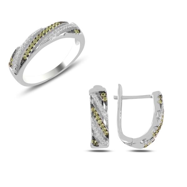 Turkish Handmade Lux Jewelry 925 Sterling Silver Ladies Womans Set 87 silverbazaaristanbul 