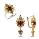Turkish Handmade Lux Jewelry 925 Sterling Silver Ladies Womans Set 96 silverbazaaristanbul 