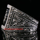 Turkish Handmade Pencil Work Eagle Design 925 Sterling Silver No Stone Mens Ring silverbazaaristanbul 