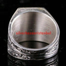Turkish Handmade Pencil Work Eagle Design 925 Sterling Silver No Stone Mens Ring silverbazaaristanbul 