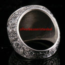 Turkish Handmade Special Pencil Work 925 Sterling Silver No Stone Men Ring 3 Usa silverbazaaristanbul 