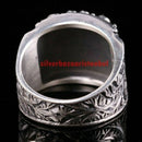 Turkish Handmade Special Pencil Work 925 Sterling Silver No Stone Mens Ring Usa silverbazaaristanbul 