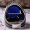 Turkish Jewelry 925 Sterling Silver Blue Sapphire Stone Mens Ring silverbazaaristanbul 