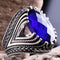 Turkish Jewelry 925 Sterling Silver Blue Sapphire Stone Mens Ring silverbazaaristanbul 