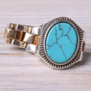 Turkish Jewelry 925 Sterling Silver Clock Turquoise Stone Mens Ring silverbazaaristanbul 