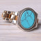 Turkish Jewelry 925 Sterling Silver Clock Turquoise Stone Mens Ring silverbazaaristanbul 