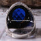 Turkish Jewelry 925 Sterling Silver İslamic VAV Sapphire Stone Men Ring silverbazaaristanbul 