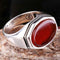 Turkish Jewelry 925 Sterling Silver Red Agate Aqeeq Mens Man Ring silverbazaaristanbul 