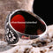 Turkish Jewelry 925 Sterling Silver Red Agate Aqeeq Mens Man Ring silverbazaaristanbul 