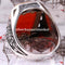 Turkish Jewelry 925 Sterling Silver Red Agate Aqeeq Mens Man Ring silverbazaaristanbul 
