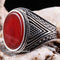 Turkish Jewelry 925 Sterling Silver Red Agate Aqeeq Mens Man Ring silverbazaaristanbul 