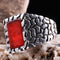 Turkish Jewelry 925 Sterling Silver Red Agate Aqeeq Mens Man Ring silverbazaaristanbul 