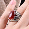 Turkish Jewelry 925 Sterling Silver Red Agate Aqeeq Mens Man Ring silverbazaaristanbul 