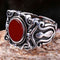 Turkish Jewelry 925 Sterling Silver Red Agate Aqeeq Mens Man Ring silverbazaaristanbul 