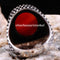 Turkish Jewelry 925 Sterling Silver Red Agate Aqeeq Mens Man Ring silverbazaaristanbul 