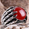 Turkish Jewelry 925 Sterling Silver Red Agate Aqeeq Mens Man Ring silverbazaaristanbul 