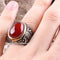 Turkish Jewelry 925 Sterling Silver Red Agate Aqeeq Mens Man Ring silverbazaaristanbul 