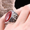 Turkish Jewelry 925 Sterling Silver Red Agate Aqeeq Mens Man Ring silverbazaaristanbul 