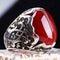 Turkish Jewelry 925 Sterling Silver Red Agate Aqeeq Mens Man Ring silverbazaaristanbul 