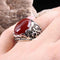 Turkish Jewelry 925 Sterling Silver Red Agate Aqeeq Mens Man Ring silverbazaaristanbul 