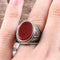 Turkish Jewelry 925 Sterling Silver Red Agate Aqeeq Mens Man Ring silverbazaaristanbul 