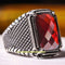 Turkish Jewelry Facet Ruby 925 Sterling Silver Mens Ring silverbazaaristanbul 