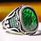 Turkish Luxury Jewelry 925 Sterling Silver Emerald Mens Ring silverbazaaristanbul 