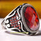 Turkish Luxury Jewelry 925 Sterling Silver Ruby Mens Ring silverbazaaristanbul 