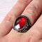 Turkish Luxury Jewelry 925 Sterling Silver Ruby Mens Ring silverbazaaristanbul 