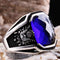 Turkish Ottoman 925 Sterling Silver Blue Sapphire Stone Mens Ring silverbazaaristanbul 