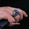 Unique Sapphire Handmade 925 Sterling Silver Vintage Mens Ring silverbazaaristanbul 
