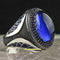 Unique Sapphire Handmade 925 Sterling Silver Vintage Mens Ring silverbazaaristanbul 