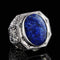 Very Heavy Natural Lapis Stone 925 Sterling Silver Mens Ring silverbazaaristanbul 