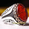 Winding Amber Stone Exclusive 925 Sterling Silver Mens Ring silverbazaaristanbul 