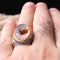 Yemeni Agate Stone Handmade 925 Sterling Silver Men Ring silverbazaaristanbul 