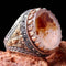Yemeni Agate Stone Handmade 925 Sterling Silver Men Ring silverbazaaristanbul 